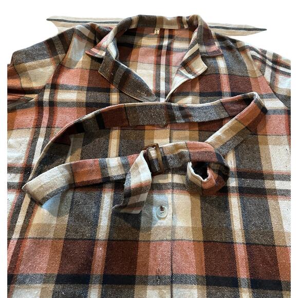 HOTOUCH Women's Plaid Shacket Jacket Button Lapel Flannel w/Pockets - XXL - Picture 11 of 12